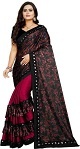 Printed Fashion Lycra Blend Saree  (Maroon)
